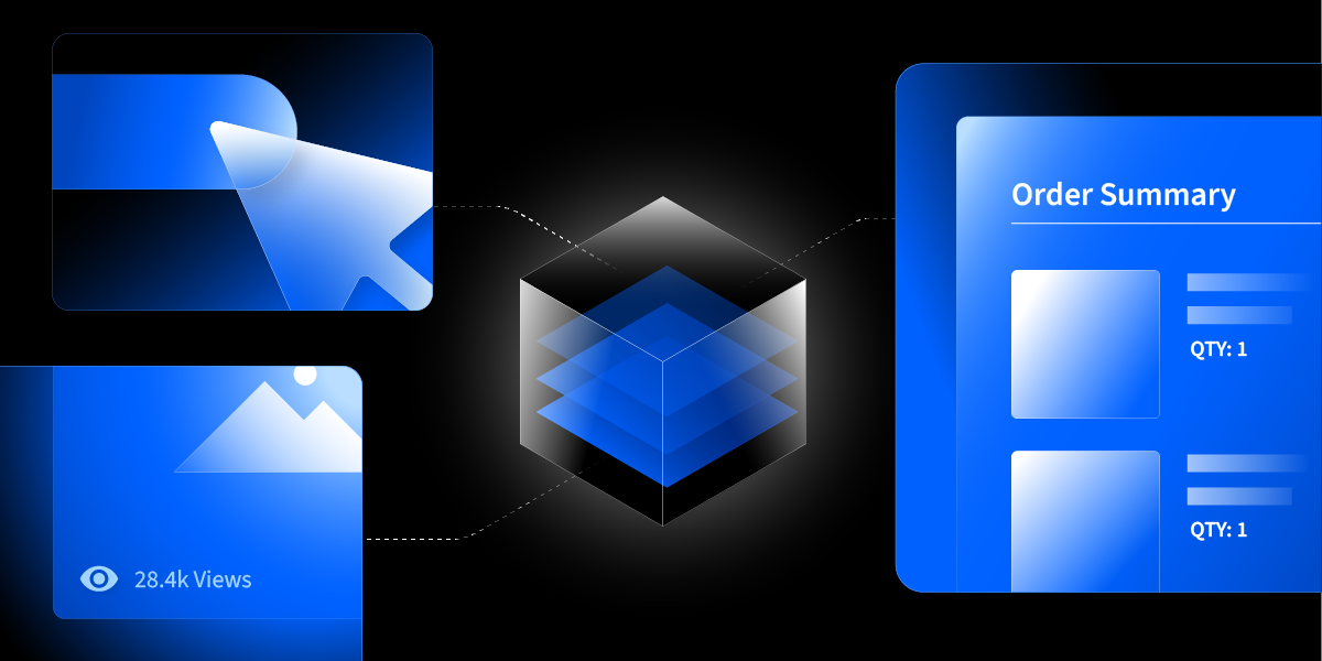 Illustration of 1st-party data collected from user actions and used to power personalized marketing.