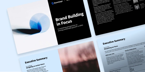 Cover image for StackAdapt and Kantar's report on brand building in APAC