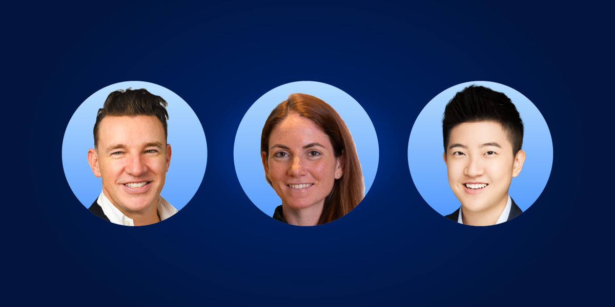 Headshots of the three speakers involved in this webinar