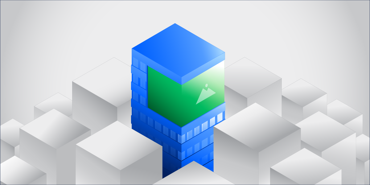 Abstract illustration of a digital billboard on a city building representing data and growth in OOH advertising statistics.