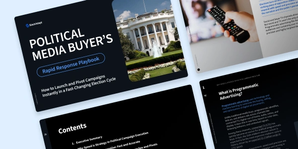 Cover of StackAdapt Political Media Buyer's Rapid Response Playbook