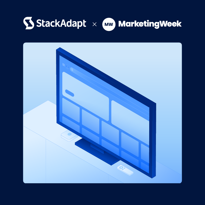 Illustrative graphic of a TV with streaming options.