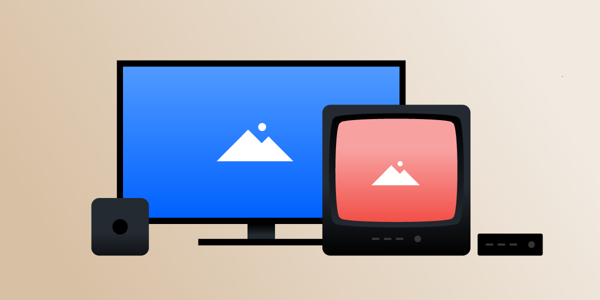 Illustration of a connected TV and linear TV.