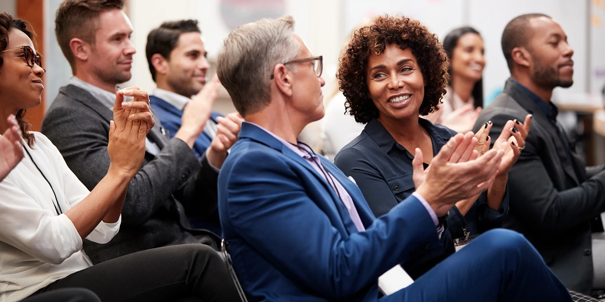 Audience engaging at a conference