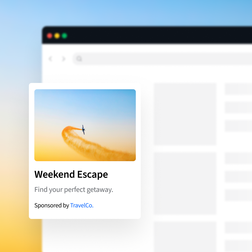 Example of an in-ad native ad