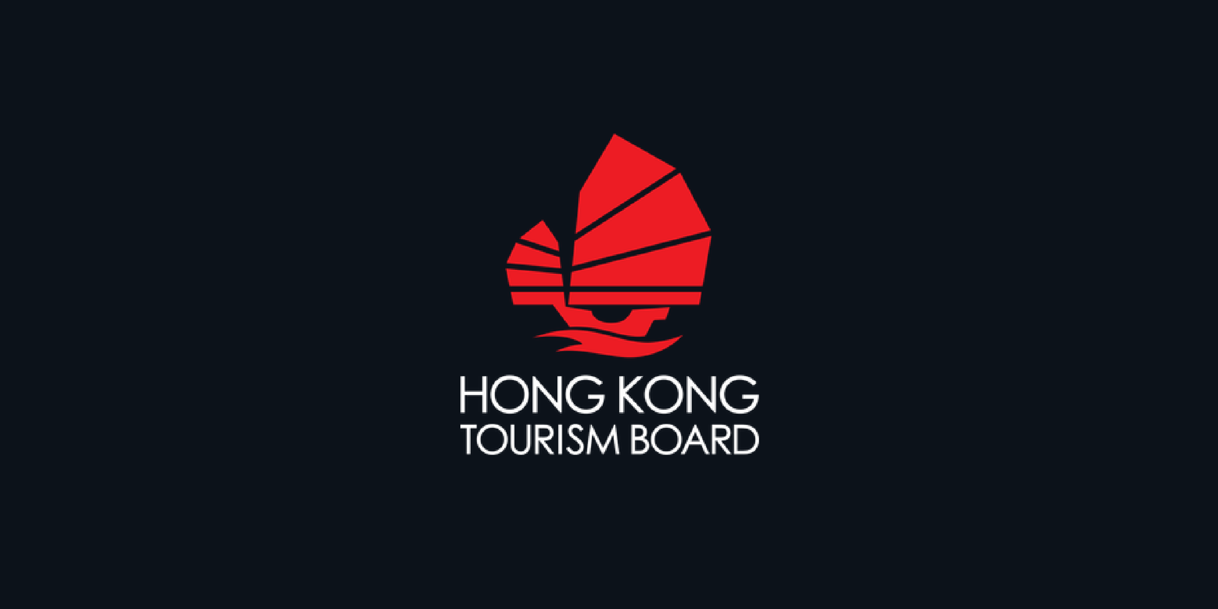 Hong Kong Tourism Board logo on a dark background.