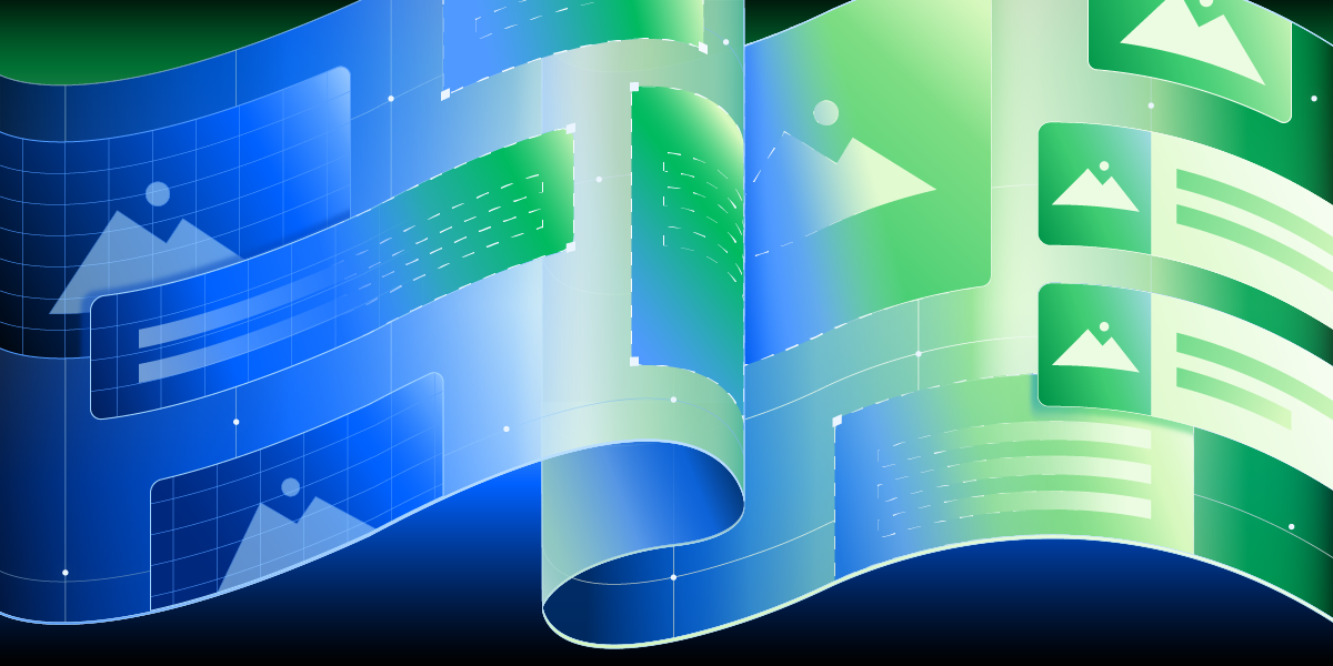 Abstract illustration of flowing digital ad inventory and data streams representing a demand-side platform in programmatic advertising.