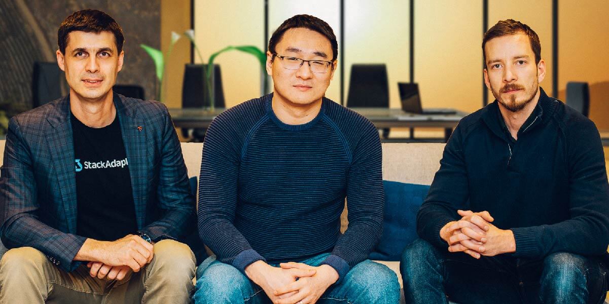 StackAdapt founders Ildar Shar, Yang Han, and Vitaly Pecherskiy