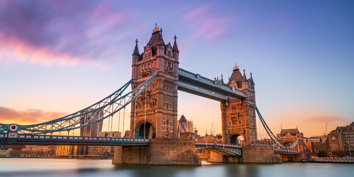 London bridge during sunset