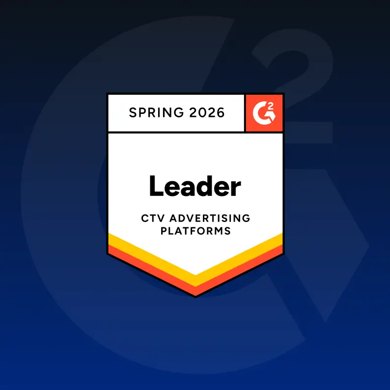 G2 badge for Leader in CTV Advertising Platform Spring 2026