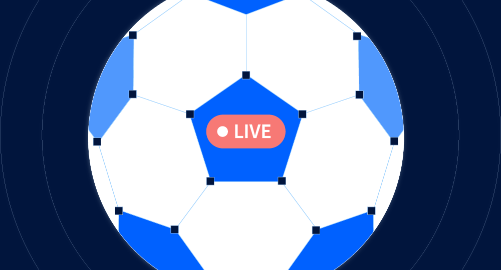 blue and white soccer ball