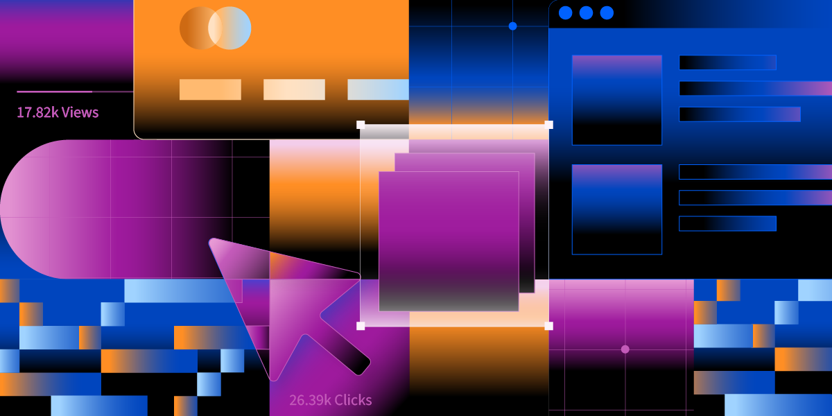 Abstract illustration of marketing data dashboards and user interactions representing a first-party data strategy for personalized campaigns.
