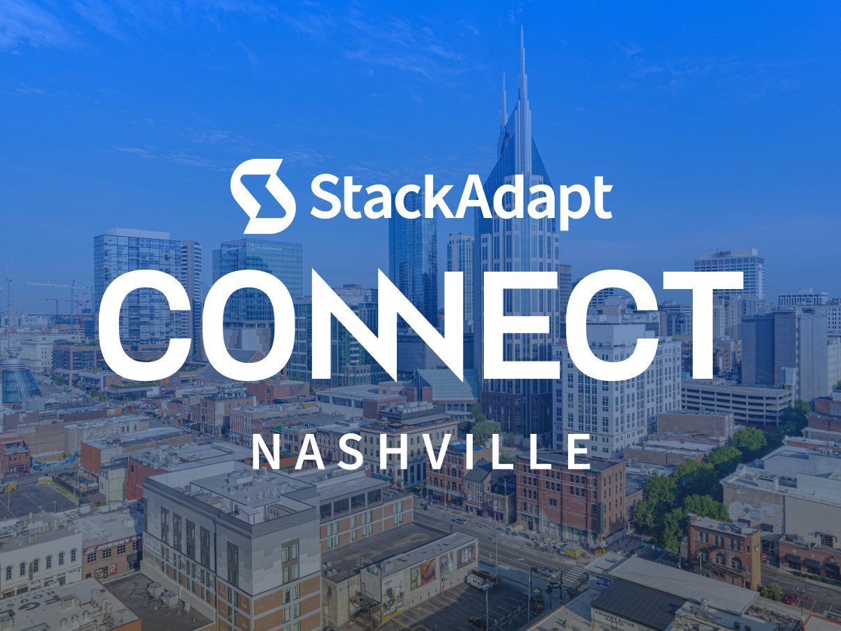 StackAdapt Connect Nashville preview with Nashville city skyline