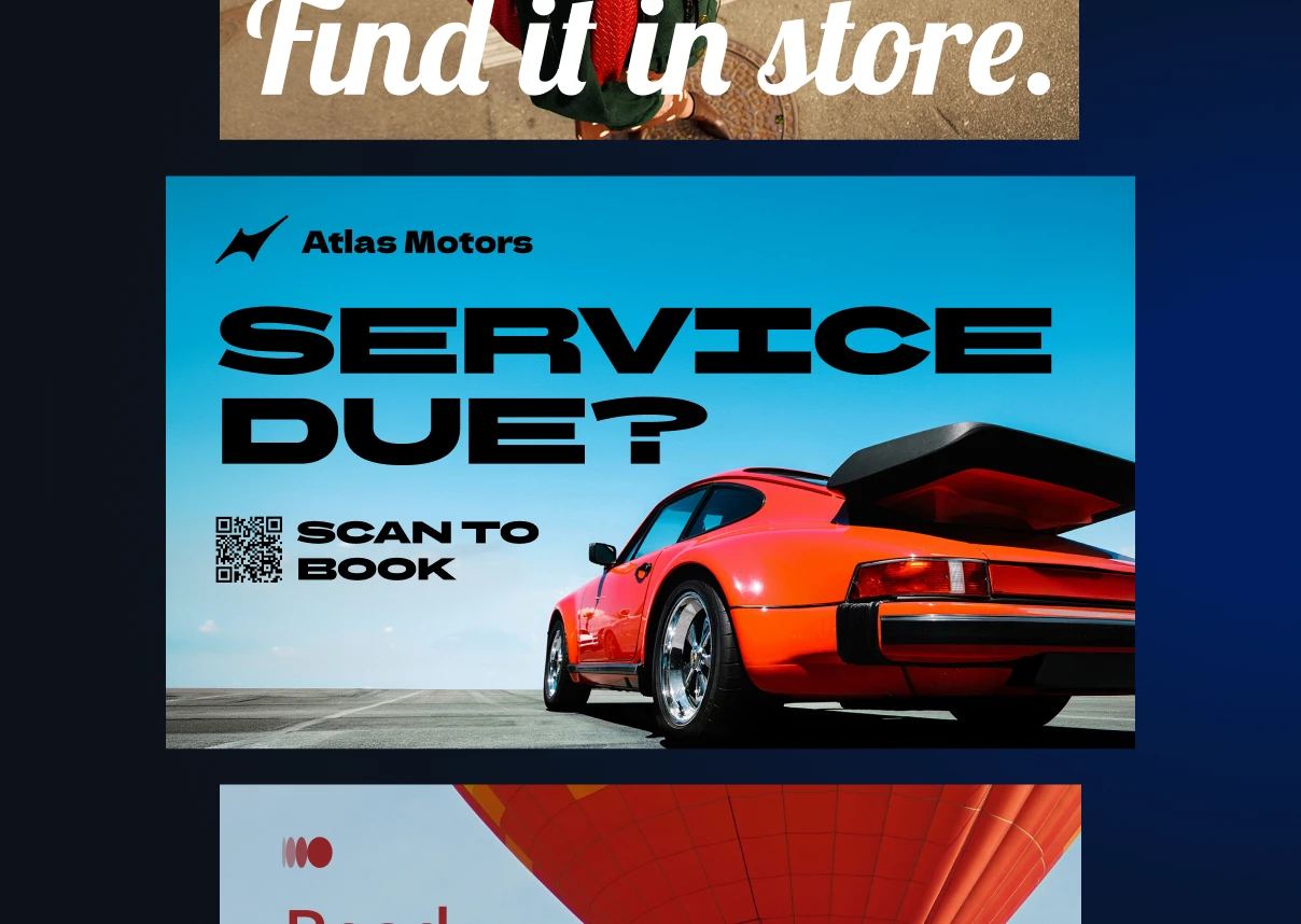 Visually stunning promotional postcard designs for direct mail campaigns.