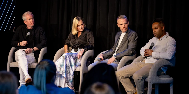 Marketing leaders from EMEA and APAC discussing global growth strategies, regional market insights, and scalable campaign execution during a panel session at Conversion 2026.