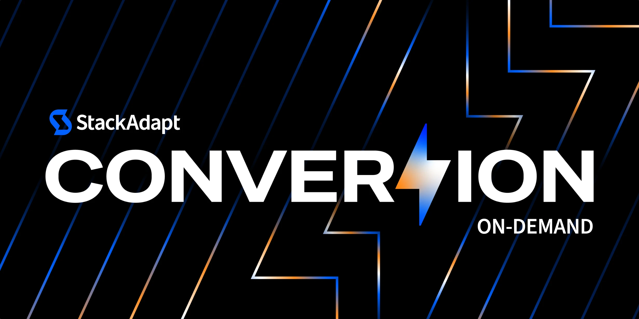 Conversion logo on a black background