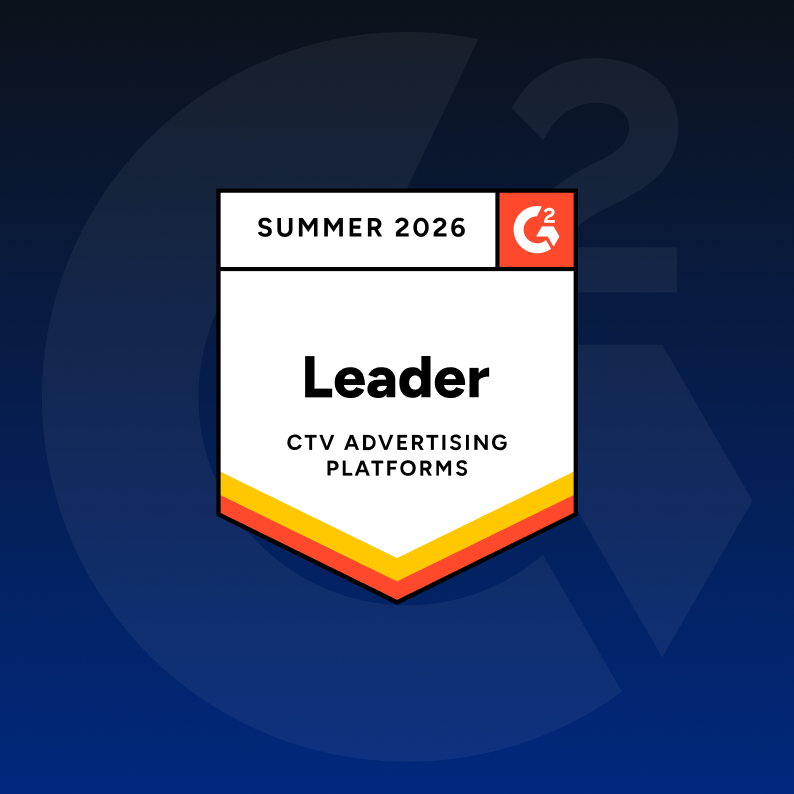 G2 badge for Leader in CTV Advertising Platform Summer 2026