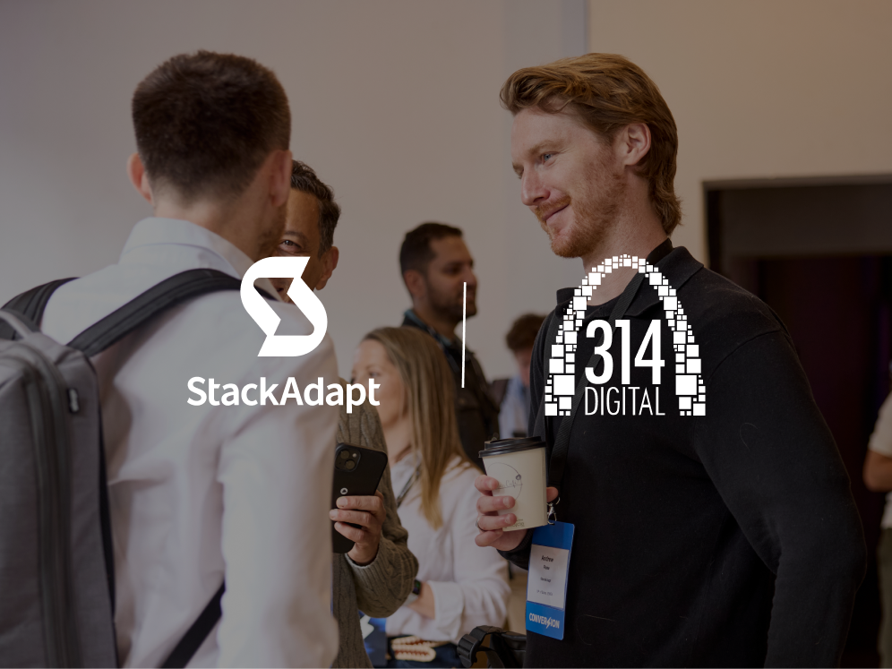 A group of people networking. Stackadapt And 314 Digital