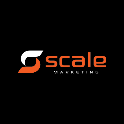 Scale Marketing logo on a black background