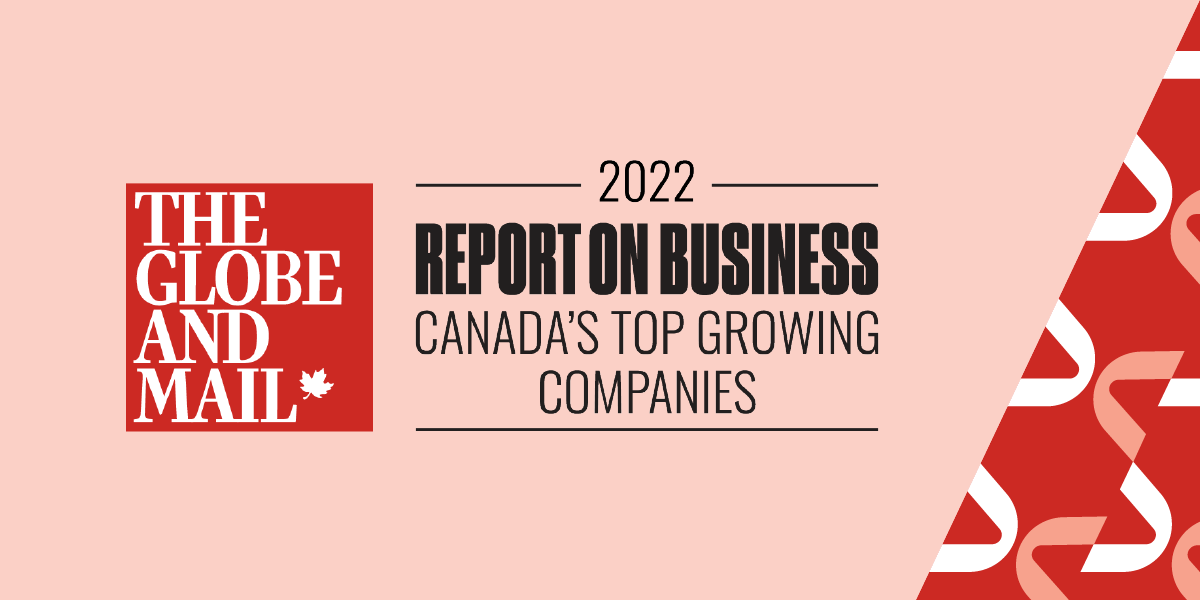 graphic overlayed with text that reads 2022 Report on business Canada's top growing companies