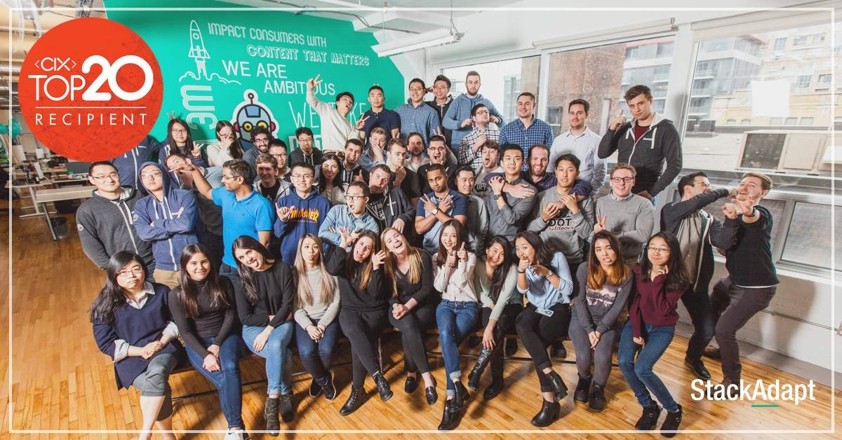 StackAdapt ranked a top 20 innovative company by CIX