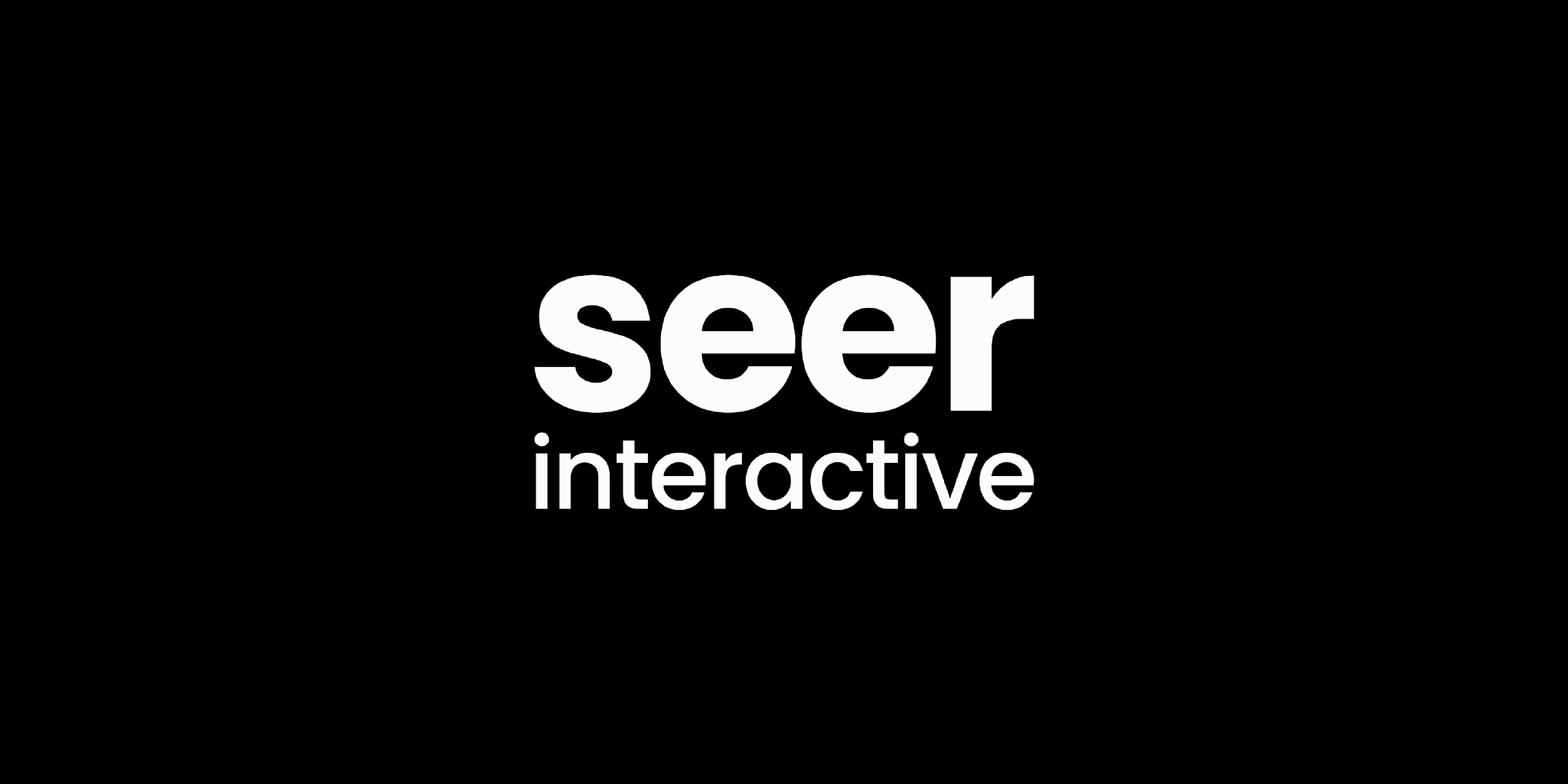 Seer Interactive logo in white on a black background.
