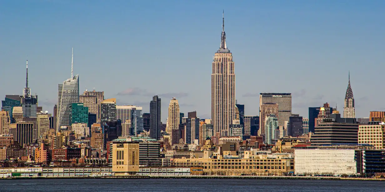 A daytime view of the New York City skyline