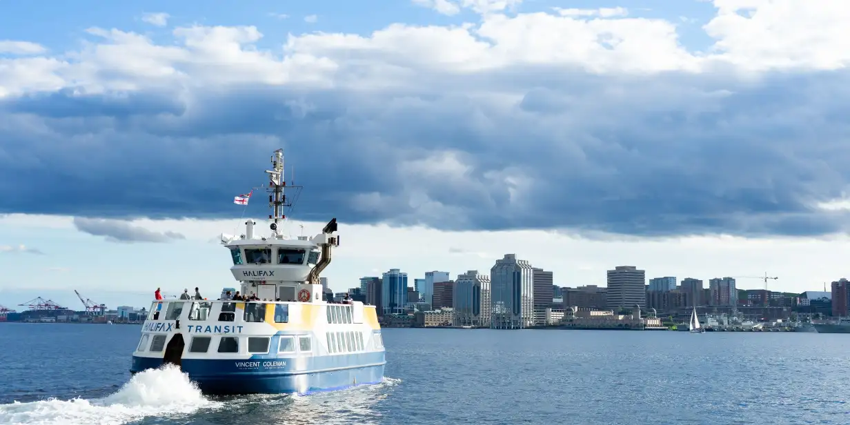 A Halifax Transit ferry cruising through Halifax
